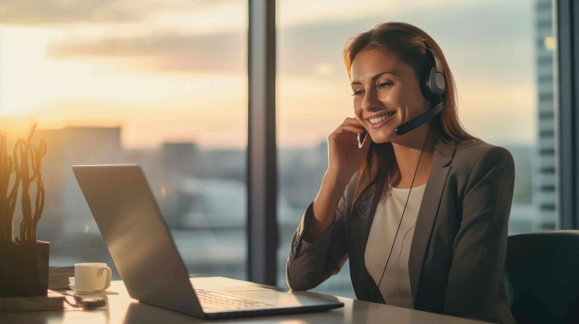 Consultants collaborating in a modern office environment